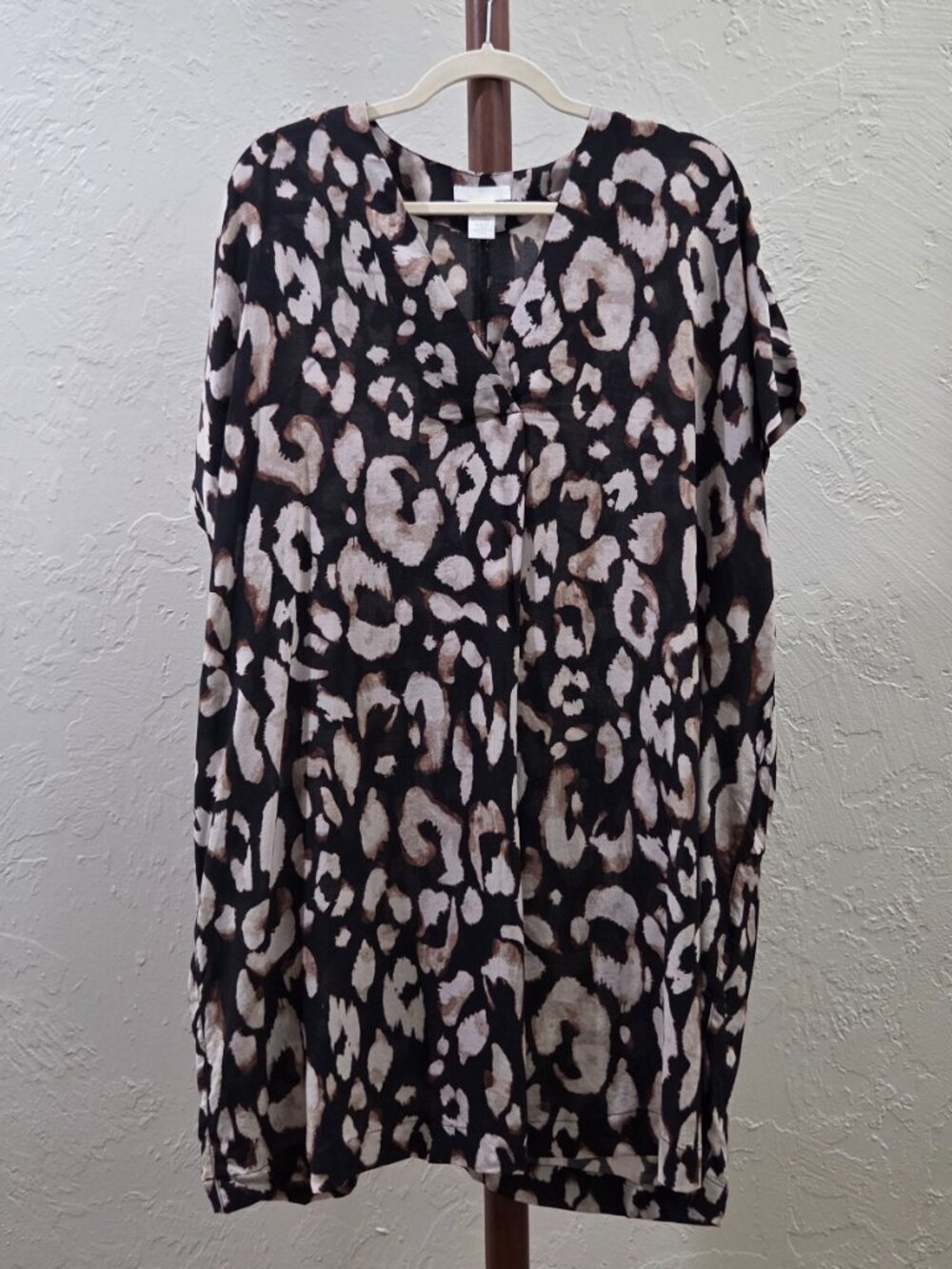 H&M Leopard Print V-Neck Tunic Dress